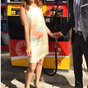 Elizabeth and James silk watercolor shift S